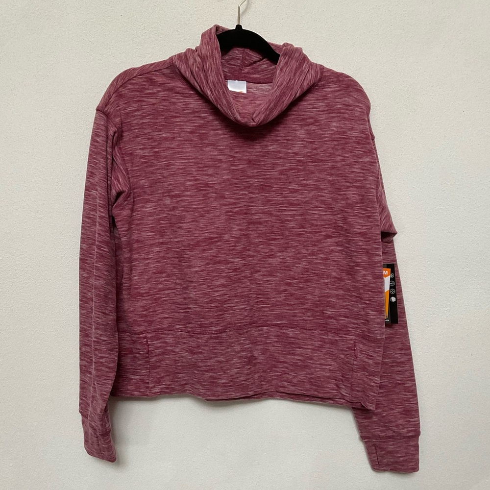 NWT Avia Supersoft Brushed Mock Neck Fleece Sweatshirt Size M 8-10 Outdoor Warm